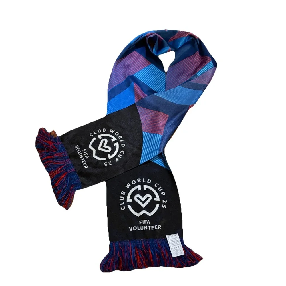 FIFA Club World Cup 2025 Volunteer‎ Scarf Official EU Made Blue Red Soccer Fan